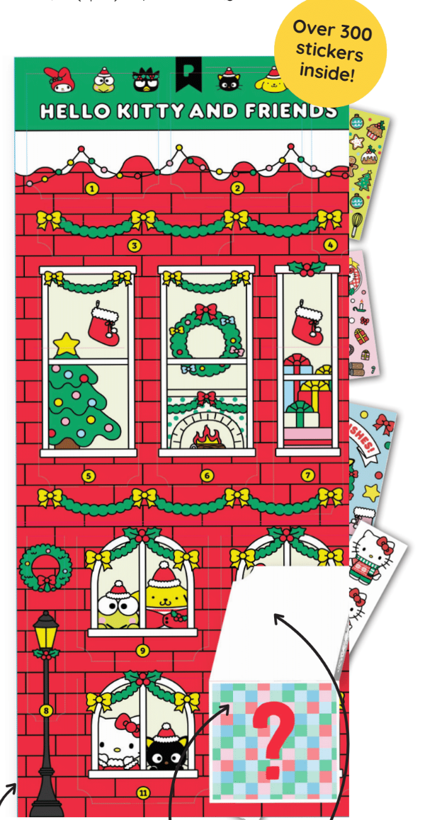 Hello Kitty And Friends Christmas Sticker Advent