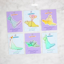 Load image into Gallery viewer, Stickers for J - Holographic Sticker, Disco Dinos - Assorted 3 pack