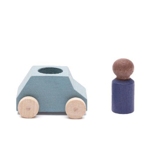 Lubulona - Car Grey with Blue Figure