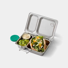 Load image into Gallery viewer, PlanetBox Shuttle Lunch Container styled with food