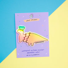 Load image into Gallery viewer, Stickers for J - Holographic Sticker, Disco Dinos - Lambeosaurus