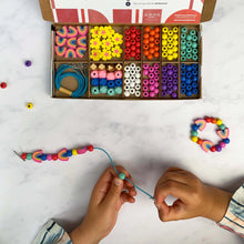 Load image into Gallery viewer, Cotton twist - Rainbow &amp; Flower Bracelet Making Kit