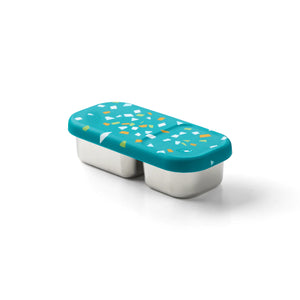 PlanetBox - Day Tripper Snack Container, Lagoon Terrazzo (Teal)