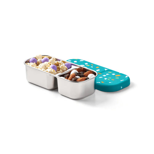 PlanetBox - Day Tripper Snack Container, Lagoon Terrazzo (Teal)