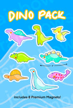 Load image into Gallery viewer, Dino Pack Magnets - Compatible PlanetBox Rover, Launch and Shuttle - Set of 8