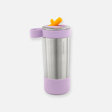Load image into Gallery viewer, PlanetBox - Glacier Water Bottle, Pansy (Light Purple band with yellow straw)
