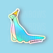 Load image into Gallery viewer, Stickers for J - Holographic Sticker, Disco Dinos - Brontosaurus