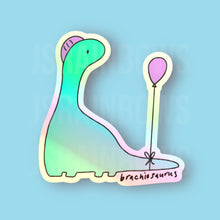 Load image into Gallery viewer, Stickers for J - Holographic Sticker, Disco Dinos - Brachiosaurus