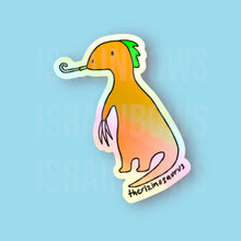 Load image into Gallery viewer, Stickers for J - Holographic Sticker, Disco Dinos - Therizinosaurus