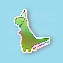 Load image into Gallery viewer, Stickers for J - Holographic Sticker, Disco Dinos - Tyrannosaurus Rex (Branded)