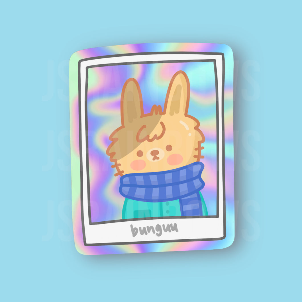Stickers by Vee - Soft Touch Holographic Sticker, Introducing Bunguu