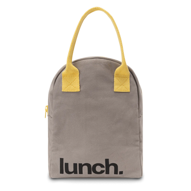 Fluf - Zipper Lunch, 'Lunch' Gray/Yellow