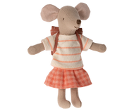 Tricycle mouse, Big Sister with Bag - Coral