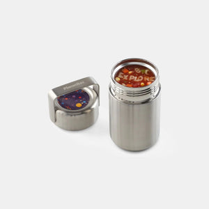 Same PlanetBox - Mercury Container with alphabet soup with the words "explore" spelt out + planets magnet