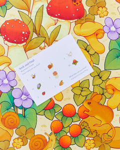 Sarah Silks - Mushroom Print Seek & Find