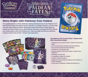 Back of the elite trainer box - promo card unshown