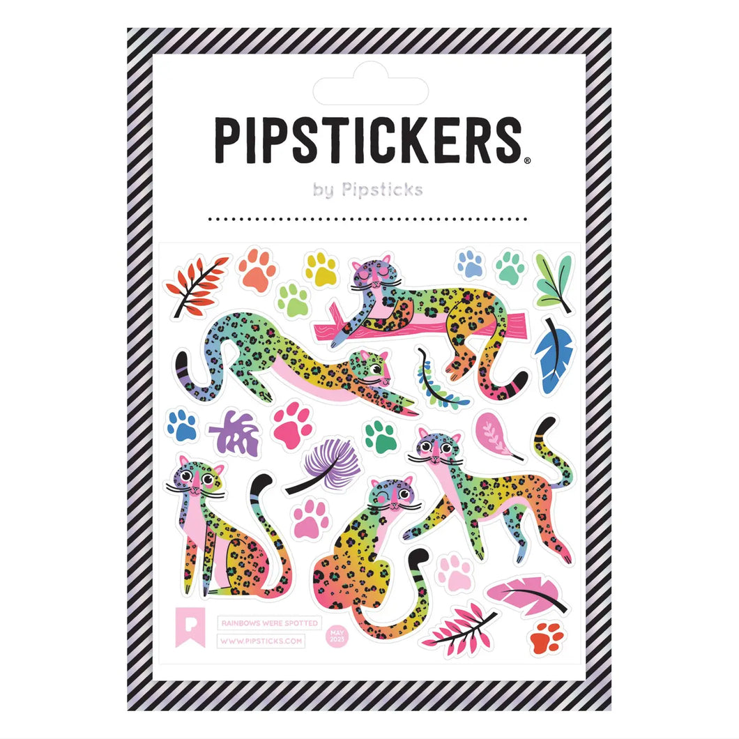 Pipsticks - Rainbows Were Spotted, cheeky rainbow colored leopards in various positions
