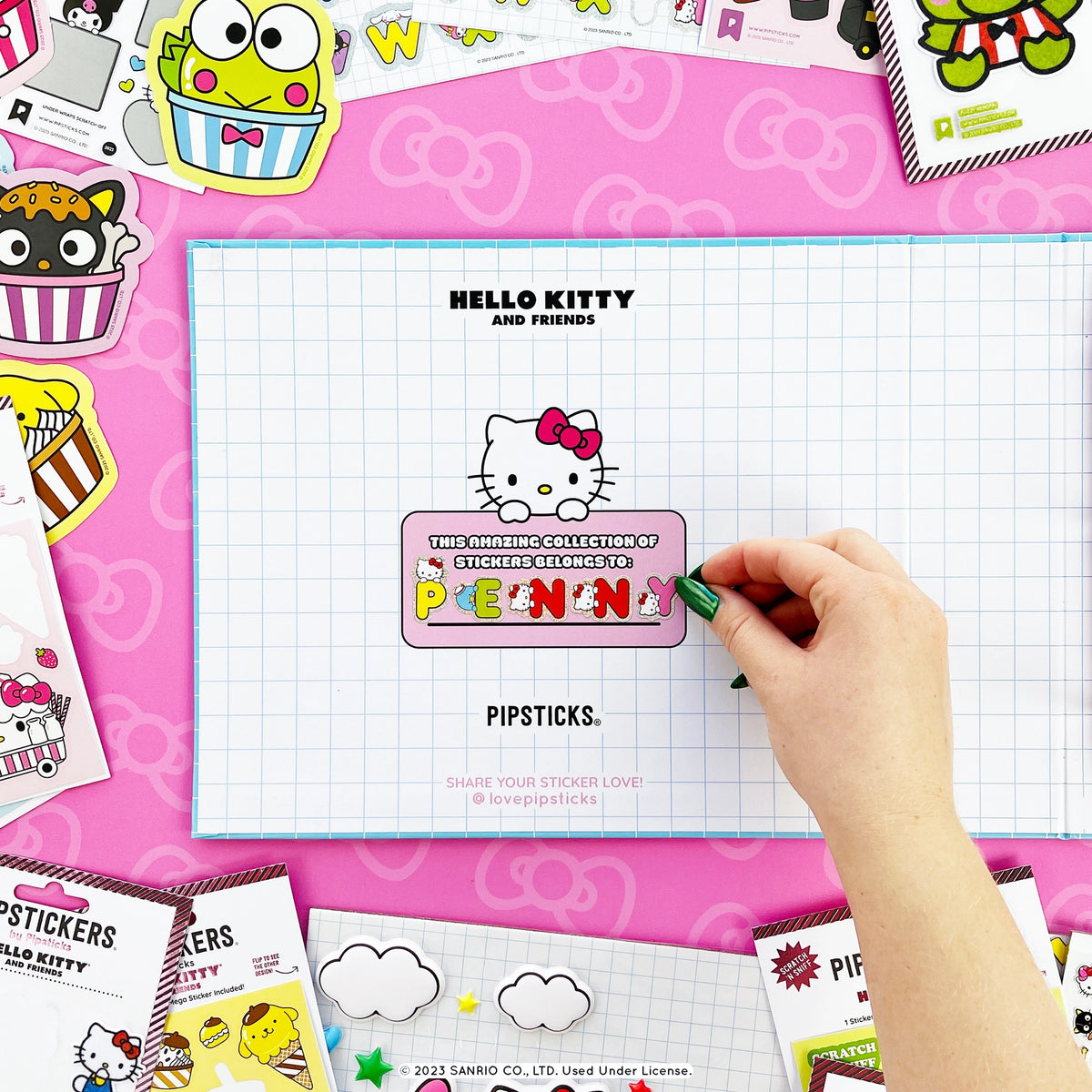 Pipsticks + Hello Kitty and Friends Sticker Keeper | J's Rainbows