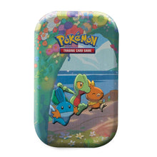 Load image into Gallery viewer, Celebrations tin featuring Mudkip, treeko, and torchic