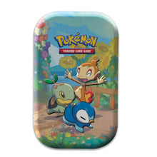 Load image into Gallery viewer, Celebrations tin featuring Turwig, Piplup, and chimchar