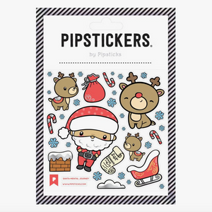 Santa-mental Journey - 1 larger santa, 3 reindeer and sleigh stickers