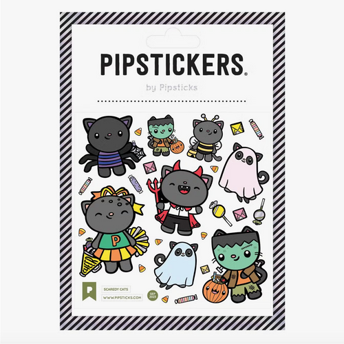 Scaredy Cats - 8 dress up cats stickers