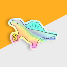 Load image into Gallery viewer, Stickers for J - Holographic Sticker, Disco Dinos - Spinosaurus