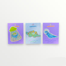 Load image into Gallery viewer, Stickers for J - Glitter Sticker, Scribble Dinos - UFO