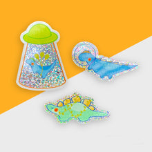 Load image into Gallery viewer, Stickers for J - Glitter Sticker, Scribble Dinos - Assorted 3 pack