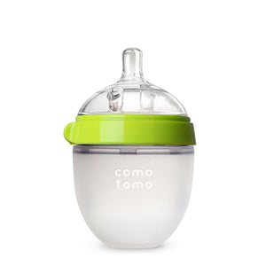 Comotomo - Baby Bottle, Green, 5 Ounce, Double Pack