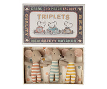 Load image into Gallery viewer, maileg Triplets, Baby mice in matchbox