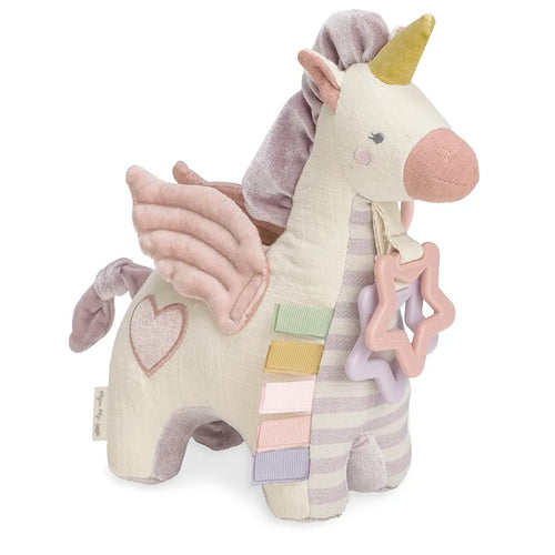 Itzy Ritzy - Bespoke Link & Love™ Activity Plush with Teether Toy - Unicorn