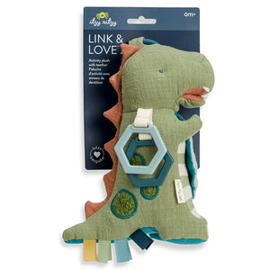Itzy Ritzy - Bespoke Link & Love™ Activity Plush with Teether Toy - Dino
