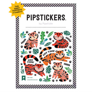 Pipsticks - Easy Tiger, cheeky tiger sticker sheet