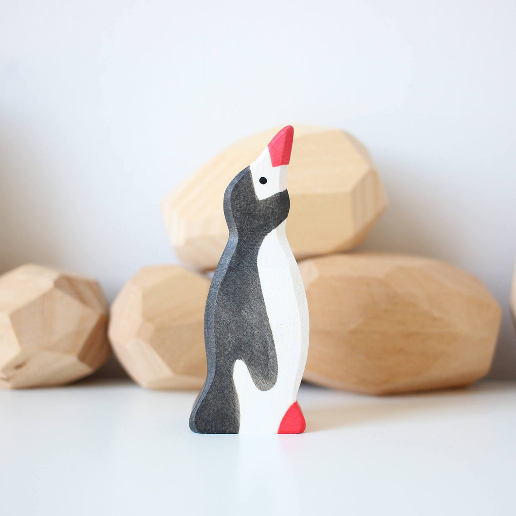 Holztiger - Penguin, Small Head Raised