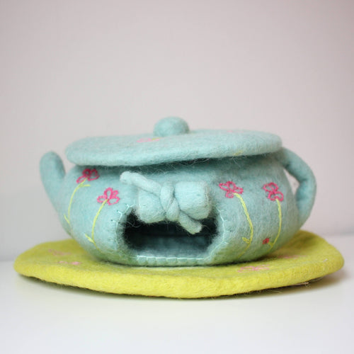 Papoose - Fairy Teapot House With Mat