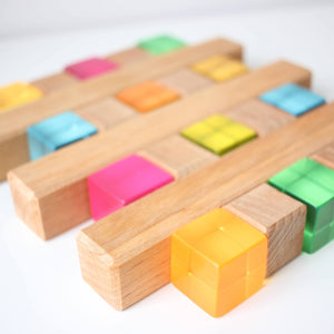 Bauspiel - Grid Blocks and lucent cubes (sold separately)