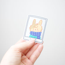 Load image into Gallery viewer, Kawaii Bunny sticker in hand - for scale