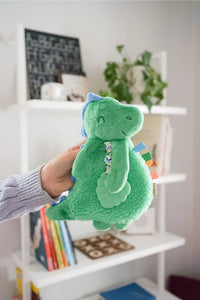 Itzy Ritzy - Itzy Friends Itzy Lovey™ Plush with Silicone Teether Toy - James the Dino