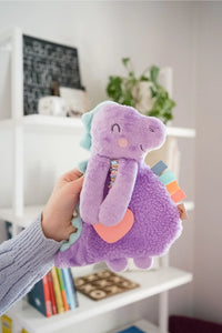 Itzy Friends Itzy Lovey™ Plush with Silicone Teether Toy - Dempsey the Dino