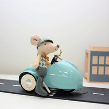 Load image into Gallery viewer, Maileg mouse with blue car