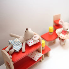 Load image into Gallery viewer, Maileg Mice sleeping on bunk bed