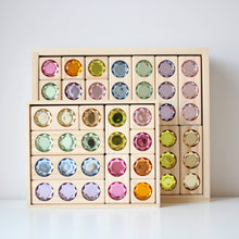 Load image into Gallery viewer, Nurture Play Australia - Double Sided 4x4 Bling Block Set in Pastel - size comparison