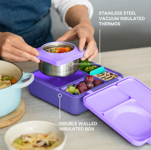 OmieBox Purple Lunch Container with Thermos