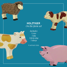 Load image into Gallery viewer, Holztiger farm set with 4 animals.
