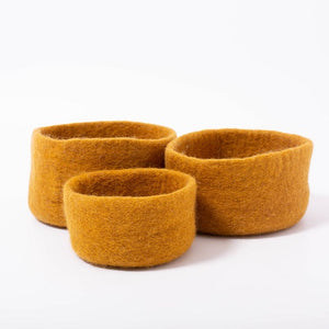 Papoose - Earth Nesting Bowls Mustard Set 3 pcs