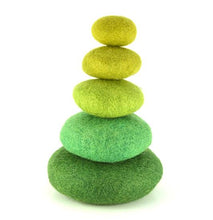 Load image into Gallery viewer, Papoose - Stacking Pebbles Set, Green (5pcs)