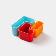 Load image into Gallery viewer, PlanetBox Puzzle Pod trio in blue, red, orange