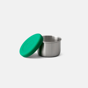 Stainless steel with silicone lid snack container