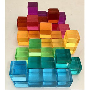 Papoose -  Lucite Cubes, Brights (40 pcs)